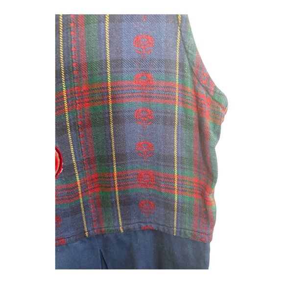 Vintage two twenty school abc teachers dress size small petite plaid chambray - Picture 14 of 15
